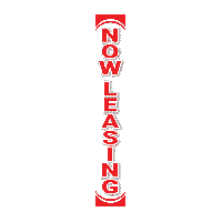 Now Leasing - White & Red