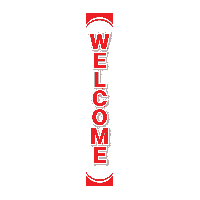 Welcome - White & Red